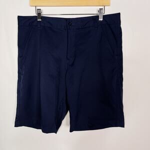 FILA Sport Mens 36 Navy Blue Golf Flat Front Chino Shorts Pockets Activewear